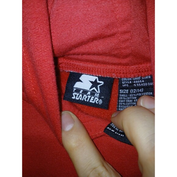 Team Starter Ohio State Buckeyes Hoodie Embroidered Logo Youth Size (12/14) - Picture 5 of 14